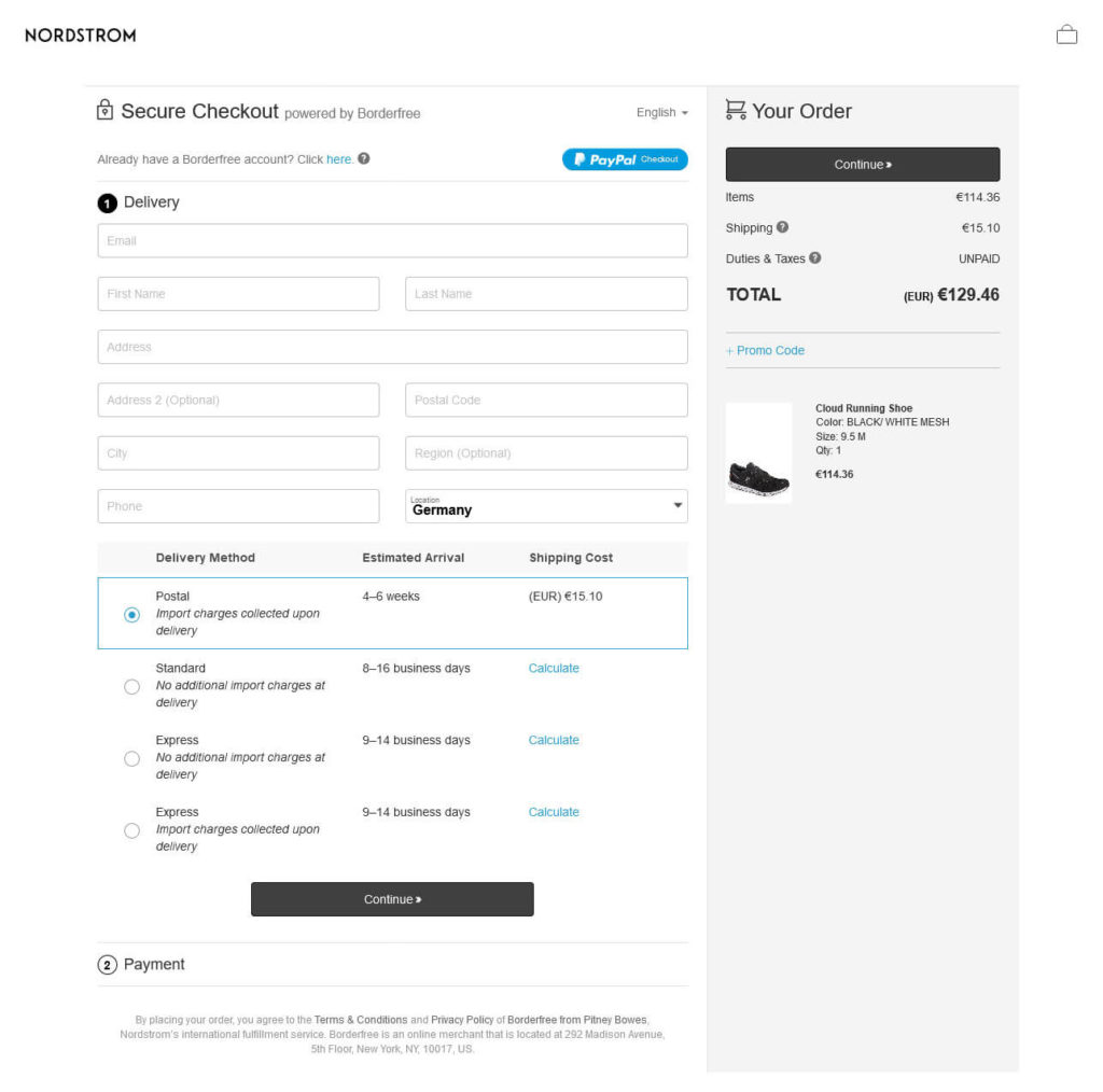 checkout page design example