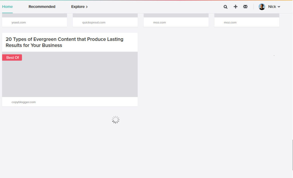 pocket example for lazy load and infinite scroll