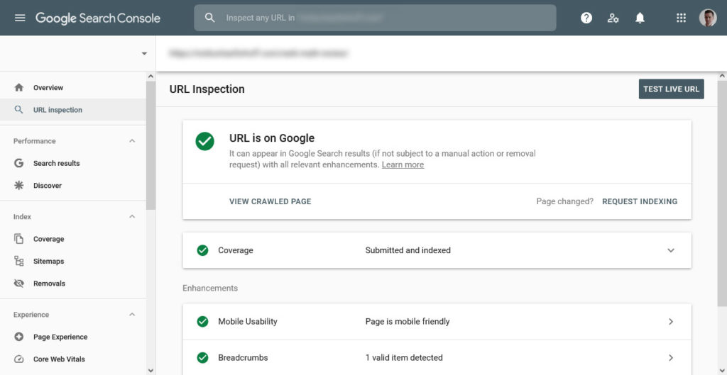 url inspection