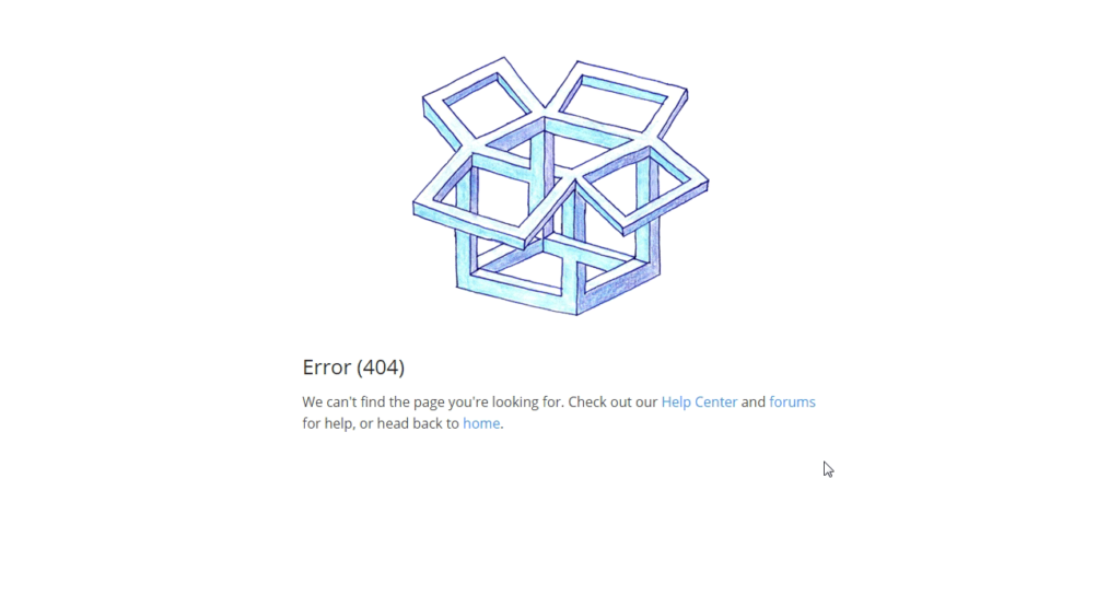 404 page examples Dropbox