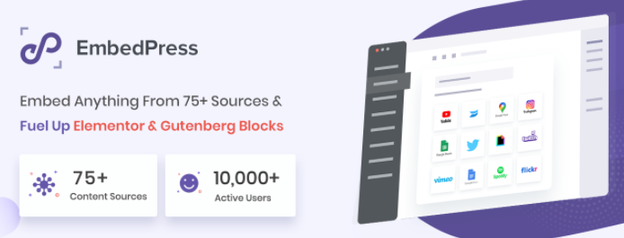 The EmbedPress WordPress plugin.