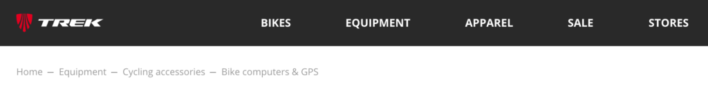 example of clear navigation on high quality website